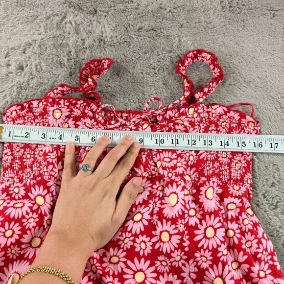 NWT Free People Lucinda Printed Midi Dress CottageFloral Smocked Size L Sun Boho - Picture 13 of 16